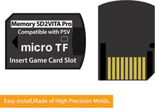 Charger l'image dans la galerie, SD2VITA PS Vita 変換メモリーカード 変換アダプタ microSDカード PCH-1000 PCH-2000 対応 プレイステーション ヴィータ ビータ PlayStation Vita ゲームカード スロット マイクロSD 差し込み型 拡張