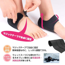 Charger l'image dans la galerie, かかとサポーター かかとカバー 踵サポート 足底筋膜サポーター 疲労緩和 足首保護 かかとパット 立ち仕事 疲れ軽減 男女兼用 両足1セット マジックテープでお好みの程度に装着し、男性も女性もフィットします。スポーツ時や、靴下、ストッキングの着用時も可能