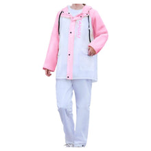 Load images into the gallery viewer,新品アウトレット品 レインウェア 上下セット 作業着 男女兼用 ロング 撥水 自転車 バイク 通勤 通学 レインウェア 防水 防風 耐久 豪雨梅雨対策 反射シート付き レインウェア カッパ 雨具 レディース メンズ アウトドア 旅行 お出かけ バイク 登山 釣り 除雪 完全防水