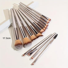 Load images into the gallery viewer,プロ御用達 メイク ブラシ 14本 セット 化粧 ポーチ 付き 化粧ブラシ メイクブラシ 高級繊維毛 柔らかい メイク筆 多機能 メイクセット コンシーラーブラシ アイシャドーブラシ ファンデーションブラシ 敏感肌 持ち運び 出張 便利 旅行 レディース 女の子 女性 贈り物