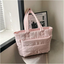 Charger l'image dans la galerie, トートバッグ 軽量 大容量 多機能 パッド 入り トート バッグ トラベル ハンドバッグ 女性 用 旅行 通勤 通学 仕事 学生 授業 ショッピング お出かけ 複数 ポケット オシャレ 便利 使いやすい 可愛い ピンク プレゼント 贈り物 ギフト