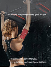 Load images into the gallery viewer,スポーツ ランニング アームバンド アーム バンド スマホバンド スマホ ポーチ 調節可能 防水 スマホケース マジックテープ ウォータープルーフ 素材 耐汗 デザイン 運動 散歩 ウォーキング コンパクト 軽い 財布 鍵 スマホ イヤホン アクセサリー 男女兼用 ギフト