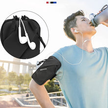 Load images into the gallery viewer,スポーツ ランニング アームバンド アーム バンド スマホバンド スマホ ポーチ 調節可能 防水 スマホケース マジックテープ ウォータープルーフ 素材 耐汗 デザイン 運動 散歩 ウォーキング コンパクト 軽い 財布 鍵 スマホ イヤホン アクセサリー 男女兼用 ギフト