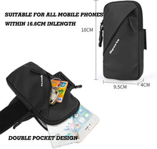 Load images into the gallery viewer,スポーツ ランニング アームバンド アーム バンド スマホバンド スマホ ポーチ 調節可能 防水 スマホケース マジックテープ ウォータープルーフ 素材 耐汗 デザイン 運動 散歩 ウォーキング コンパクト 軽い 財布 鍵 スマホ イヤホン アクセサリー 男女兼用 ギフト