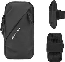 Load images into the gallery viewer,スポーツ ランニング アームバンド アーム バンド スマホバンド スマホ ポーチ 調節可能 防水 スマホケース マジックテープ ウォータープルーフ 素材 耐汗 デザイン 運動 散歩 ウォーキング コンパクト 軽い 財布 鍵 スマホ イヤホン アクセサリー 男女兼用 ギフト