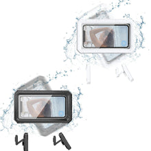 Load images into the gallery viewer,壁掛け スマホスタンド お風呂 スマホスタンド 便利 防水 防霧 480°回転 角度調整可能 携帯 防水ケース シャワー電話ホルダー お風呂スマホホルダー タッチスクリーン 強力粘着 壁マウント 6.8インチ以下 スマホ 対応 浴室 トイレ 洗面所 キッチン 料理 台所 スマートフォン