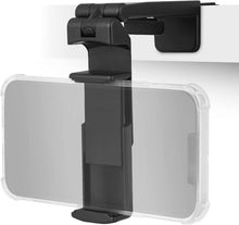 Load images into the gallery viewer,スマホホルダー コンパクト 軽量 ハンズフリー 便利 いつでもどこでも スマホスタンド 折りたたみ 角度調整 縦置き 横置き 角度調整可能 360度回転 機内 車内 車載 テレワーク オンライン授業 ベビーカー 自撮り スマホ スタンド ホルダー 挟む 簡単装着 会社 自宅