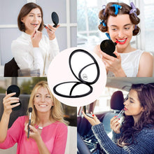 Load images into the gallery viewer,ミラー 鏡 化粧直し 10倍拡大鏡付 両面コンパクトミラー 拡大ミラー 両面化粧鏡 コンパクト拡大ミラー メイクミラー 携帯手鏡