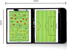 Load images into the gallery viewer,サッカーボード 作戦盤 折りたたみ式 コーチングボード 戦略指導 作戦用 サッカー作戦ボード 試合 練習 ゲーム プロ コーチ