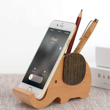 Load images into the gallery viewer,象さん 可愛い ペン立て 自然 木目 木製 安全 ペンスタンド ペン入れ おしゃれ ぺんたて 天然木 無垢 木目 可愛い 象 デザイン 鉛筆立て 卓上収納