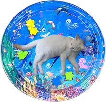 Load images into the gallery viewer,新感覚 楽しい ウォーター マット 空気入れ エアーポンプ付き 室内 プレイマット 遊び場 水 涼しい 暑さ対策 ウォーター別途 ねこ いぬ 子供 遊べる