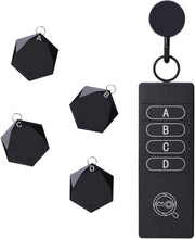 Charger l'image dans la galerie, キーファインダー 4個セット 【スマホ操作不要 アプリなども一切不要の簡単仕様】 探し物発見器 小型 忘れ物 防止 タグ 忘れ物 落し物 探知機 紛失 防止タグ 探し物 キーホルダー 軽量 薄型 受信機 鍵 携帯 スマホ リモコン 財布 眼鏡 鞄 高齢者