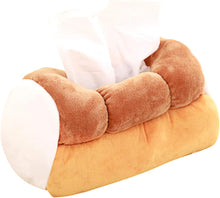 Load images into the gallery viewer,ボックス ティッシュ カバー ケース パン 食パン 型 ブレッド ふわふわ かわいい おもしろ ぬいぐるみ そっくり 焼きたて ふんわり ボックスティッシュ カバーケース 一斤 癒される プレゼント お祝い ご褒美 柔らかい プレゼント 贈り物 テンションが上がる インテリア