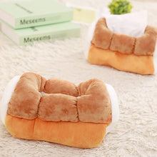 Load images into the gallery viewer,ボックス ティッシュ カバー ケース パン 食パン 型 ブレッド ふわふわ かわいい おもしろ ぬいぐるみ そっくり 焼きたて ふんわり ボックスティッシュ カバーケース 一斤 癒される プレゼント お祝い ご褒美 柔らかい プレゼント 贈り物 テンションが上がる インテリア
