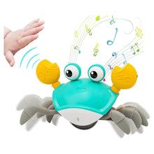 Load images into the gallery viewer,(箱潰れ有り) ウォーキング カニ 玩具 知育 おもちゃ 【手をかざすと動く方向を変える】 子供 子ども ペット 犬 猫 イヌ ネコ 大喜び 大反響 夢中になる 楽しい 音楽 ライト 付き 可愛い 男の子 女の子 インスタグラム キッズ プレゼント 人気 知育玩具 カニおもちゃ 充電