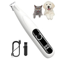 Charger l'image dans la galerie, 犬 猫 用バリカン ペット バリカン USB充電 LED ディスプレイ LEDライト 付き 犬 猫 ペット用バリカン 肉球 足裏 耳裏 顔周り お尻周り 部分カット 犬用 猫用 ペット用 自宅トリミング 小型 軽量 低騒音 低振動 コードレス 使いやすい 初めての方でも安心 安全 動物 毛 床屋