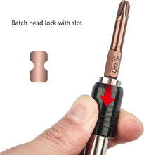 Load images into the gallery viewer,ビットセット バイク 自転車 車 1/4 六角ドライバー ハンドル セキュリティ トルクスビット セット 14本組 磁気ドライバー 電動ドライバー インパクト ビットホルダー セルフロック ドライバー ビットソケット レンチツール T5~T40 対応 対応 工具 プロ 耐タンパー 簡単