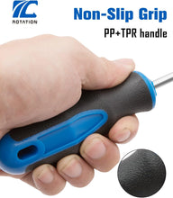 Load images into the gallery viewer,多機能 ドライバー 6本 セット 樹脂柄 修理 ツール ドライバー スロットドライバー ネジ 使いやすい ソフトハンドル 耐久性 磁気チップ 作業効率 防錆 防腐 高性能 DIY 家具 家電 バイク 自転車 自動車 工場 工具 作業 快適 便利 持ち運び プロ用 6本 一家に一台 ROTATION