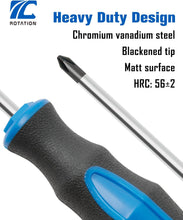 Load images into the gallery viewer,多機能 ドライバー 6本 セット 樹脂柄 修理 ツール ドライバー スロットドライバー ネジ 使いやすい ソフトハンドル 耐久性 磁気チップ 作業効率 防錆 防腐 高性能 DIY 家具 家電 バイク 自転車 自動車 工場 工具 作業 快適 便利 持ち運び プロ用 6本 一家に一台 ROTATION