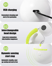 画像をギャラリービューアに読み込む, 猫ちゃんが喜ぶ 自動 楽しい 猫じゃらし 電動 キャタピラー 自動で動き回って安全設計 一人遊び ネコ 猫 ねこ おもちゃ USB 充電式 ケーブル付属 吸盤 固定 安定 お手入れ 簡単 安全 知能玩具 遊び 運動不足 ストレス 解消 健康 室内用 退屈防止 ペット 用品 プレゼント