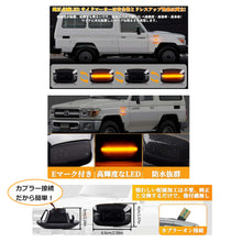 Load images into the gallery viewer,サイドマーカー LED ライト 左右 セット トヨタクルーザー ランドクルーザー ハイラックス など トヨタ 車種 対応 12V 車 用品 LEDサイドマーカー ランプ 点滅 タイプ 視認性 向上 安全 省エネ 高輝度 防水 耐久性 長寿命 カー用品 カプラーオン接続 簡単 取付