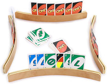Load images into the gallery viewer,木製 カードスタンド 4本セット 4人対戦 仲よく遊べる カードゲーム ボードゲーム カード立て トランプ スタンド 湾曲 アーク形 カードゲーム ゲーム ゲーミング トランプ UNO ウノ カジノ ポーカー ブラックジャック カードスタンド スタンド ギフト 贈り物 プレゼント