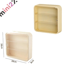 Load images into the gallery viewer,【新品アウトレット 本体及びアクリルに傷が有り】コレクションケース フィギュアケース 壁掛け 卓上 3段 綺麗な色合い 選べる2色 防塵 扉付き ショーケース