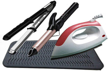 Charger l'image dans la galerie, 高品質 安全 高耐熱 ヘアアイロン 収納 シリコンマット ポーチ ヘアアイロン用 ヘアスタイリング ツール ストレート ヘアアイロン