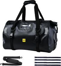 Charger l'image dans la galerie, バイク ツーリング バッグ 自転車 キャンプ 完全 防水 40L エアバルブ搭載 ツーリング用 防水 キャンプ アウトドア ハンドバッグ バックパック ショルダーバッグ ツーリングバッグ メンズ レディース 日帰り 旅行 大容量 シンプル おしゃれ 軽量 ヘルメット 収納 キャンプ