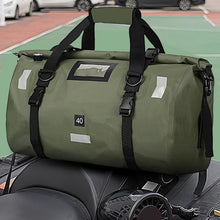 Charger l'image dans la galerie, バイク ツーリング バッグ 自転車 キャンプ 完全 防水 40L エアバルブ搭載 ツーリング用 防水 キャンプ アウトドア ハンドバッグ バックパック ショルダーバッグ ツーリングバッグ メンズ レディース 日帰り 旅行 大容量 シンプル おしゃれ 軽量 ヘルメット 収納 キャンプ