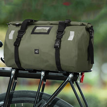 Charger l'image dans la galerie, バイク ツーリング バッグ 自転車 キャンプ 完全 防水 40L エアバルブ搭載 ツーリング用 防水 キャンプ アウトドア ハンドバッグ バックパック ショルダーバッグ ツーリングバッグ メンズ レディース 日帰り 旅行 大容量 シンプル おしゃれ 軽量 ヘルメット 収納 キャンプ
