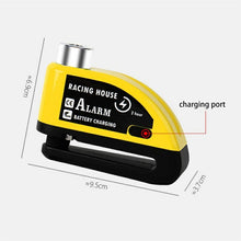 Load images into the gallery viewer,バイク ロック ディスクロック 防水 防塵 防錆 安心 耐久性 110db 大音量 アラーム 盗難防止 バイク ロック チェーン 7mm オートバイ 自転車 スクーター 原付 アウトドア サイクリング ツーリング お出かけ 旅行 日帰り 通勤 通学 野外 ディスク ブレーキ セキュリティ