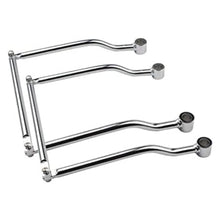 Load images into the gallery viewer,汎用 サイドバッグ サポート 2組セット オートバイ アクセサリー 改装 メタル製 メッキ サイドバッグラック サドル バッグ サポート ステー クローム アメリカン ハーレー シャドウ スティード エリミネーター ドラックスター バイク アウトドア ツーリング お出かけ 旅行