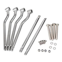 Load images into the gallery viewer,汎用 サイドバッグ サポート 2組セット オートバイ アクセサリー 改装 メタル製 メッキ サイドバッグラック サドル バッグ サポート ステー クローム アメリカン ハーレー シャドウ スティード エリミネーター ドラックスター バイク アウトドア ツーリング お出かけ 旅行