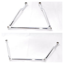 Load images into the gallery viewer,汎用 サイドバッグ サポート 2組セット オートバイ アクセサリー 改装 メタル製 メッキ サイドバッグラック サドル バッグ サポート ステー クローム アメリカン ハーレー シャドウ スティード エリミネーター ドラックスター バイク アウトドア ツーリング お出かけ 旅行