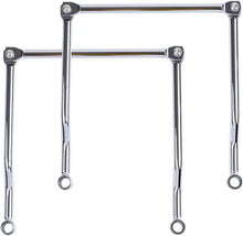 Load images into the gallery viewer,汎用 サイドバッグ サポート 2組セット オートバイ アクセサリー 改装 メタル製 メッキ サイドバッグラック サドル バッグ サポート ステー クローム アメリカン ハーレー シャドウ スティード エリミネーター ドラックスター バイク アウトドア ツーリング お出かけ 旅行