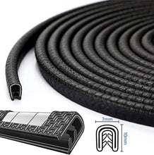 Load images into the gallery viewer,車 ドア モール 車用 ドアエッジ プロテクター 5m 衝突 擦り傷 防止 騒音遮断 鋼片内蔵 U型 ドアエッジプロテクター 高分子 ゴム素材 接着剤 工具 不要 取付簡単 はめて不要部分は切るだけ セダン トラック SUV ATV ボート用 シール ドライブ お出かけ アウトドア 旅行