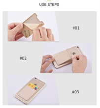 Load images into the gallery viewer,スマホ カードケース カード 収納 貼り付け 型 SUICA PASMO スイカ パスモ 通勤 通学 カード 入れ パス ケース iPhone シリーズ 対応 アイフォン アンドロイド スマートフォン 背面 カードホルダー シンプル 使いやすい 便利 お出かけ 旅行 アウトドア プレゼント JR バス