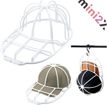 将图片加载到图库查看器,キャップ 丸洗いホルダー 型崩れ 防止 キャップ ウォッシャー 帽子 洗濯 丸洗い 汚れ 汗 黄ばみ 洗濯 帽子ハンガー 野球帽 洗濯機 使用可能 そのまま収納 吊り下げ収納 オシャレ ホワイト