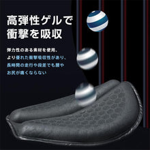 Charger l'image dans la galerie, バイク オートバイ シート クッション ゲルクッション 疲れない 長時間 運転 ツーリング 衝撃 吸収 長時間 腰痛 対策 体圧分散 メッシュ 蒸れない 素材 通気性 夏場でも 快適 涼しい 蒸れ 防止 滑り止め 安定性 取付 簡単 アウトドア ソロツーリング お出かけ 旅行 日帰り