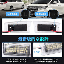 画像をギャラリービューアに読み込む, アルファード 40系 ヴェルファイア 40系 LED カーテシランプ フットランプ 室内灯 交換 パーツ 高輝度 純正交換 カプラーオン スライド ドア スポット ランプ スライドドア スポットランプ 左右セット 左右 セット トヨタ 車種 専用 設計 車 カー用品 取付 簡単 便利 安全