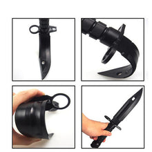 画像をギャラリービューアに読み込む, M9 銃剣 ダミーナイフ Bayonet バヨネット M10シース付き 鞘 米軍官給タイプ ゴム製 ラバーナイフ サバイバルゲーム SWATコスプレ 特殊部隊 ミリタリー装備 撮影用小道具 タクティカル 模造刀 黒色 ブラック レプリカ 単品 タクティカルナイフ 撮影 演出小道具 送料無料