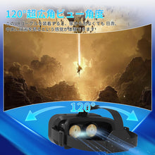 Load images into the gallery viewer,VRゴーグル オープンパネル設計 プラグアンドプレイ VR ヘッドセット 3D パノラマ 体験 1080P 超広角 120°視野角 スマホ 非球面光学レンズ 焦点 瞳孔距離 調節可能 装着感 良い メガネ 対応 通気性 軽量 4.7~6.5 iPhone android アイフォン アンドロイド などスマホ対応