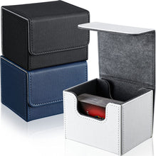 Load images into the gallery viewer,高級 レザー調 デッキケース トレカ トレーディングカード 約100枚収納 PU レザー 調 オシャレ 防水 カードケース ホルダー