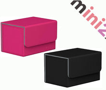 Load images into the gallery viewer,高級 レザー調 デッキケース トレカ トレーディングカード 約100枚収納 PU レザー 調 オシャレ 防水 カードケース ホルダー