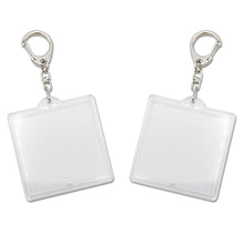 Charger l'image dans la galerie, ビックリマン シール 対応 チョコシール ウエハース 対応 キーホルダー 48mm 52mm 両方 対応 2個セット 透明 ビックリマンファイル 四方のシールに対応 ビックリマン 呪術廻戦 シール 用 チョコシール キーホルダー大きいシール