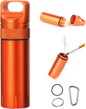 Charger l'image dans la galerie, 完全密閉 タバコ 匂い漏れ シャットアウト 密閉 携帯灰皿 自宅 アウトドア ビジネス おしゃれ スリム におわない 持ち運び 便利 完全防水 携帯 灰皿 野外 キーホルダー カラビナ付き 耐湿防圧 超軽量 丈夫 頑丈 アルミ CNC精密加工 持ち運び ポータブル コンパクト 吸い殻