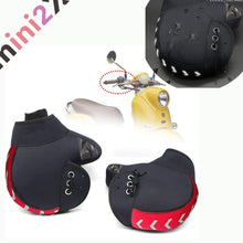 Charger l'image dans la galerie, 完全防寒 ハンドル カバー 自転車 バイク 原付 2個セット 防水 防風 防寒 手袋 グローブ 温もり 厚手 バイク用 厚地