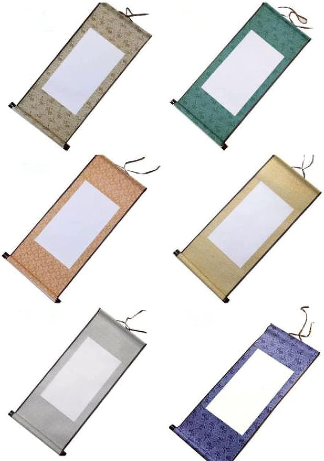 掛け軸 掛軸 6色セット 巻物 壁掛け 収納 楽々 コンパクト 持ち運び