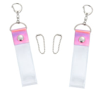 画像をギャラリービューアに読み込む, 銀テープ ホルダー 銀テープ 用 ピンク ライブ キーホルダー ストラップ 25mm幅対応 2個セット コレクショングッズ コレクション グッズ